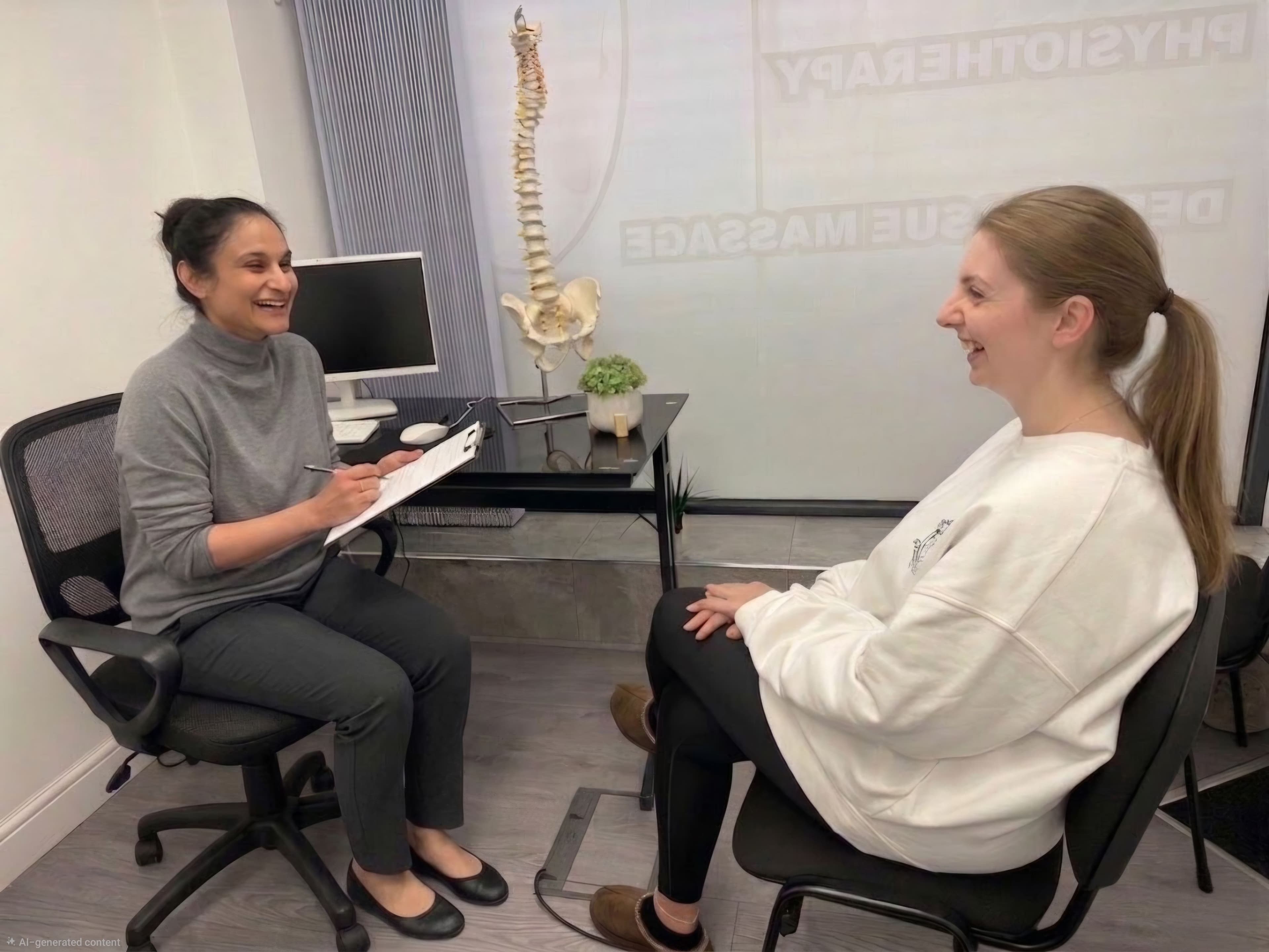 Practitioner treating a patient at Innate Healthcare clinic in Oldham